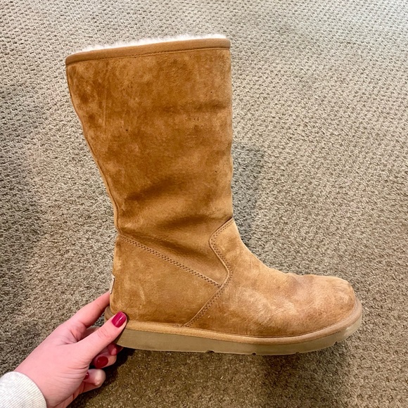 Women’s Tan Hard-Toe Ugg Boots Size 8 - Picture 5 of 12